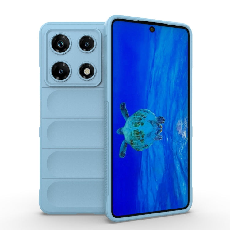 For Infinix Note 30 Pro X6788 Magic Shield TPU + Flannel Phone Case(Light Blue) - Infinix Cases by PMC Jewellery | Online Shopping South Africa | PMC Jewellery | Buy Now Pay Later Mobicred