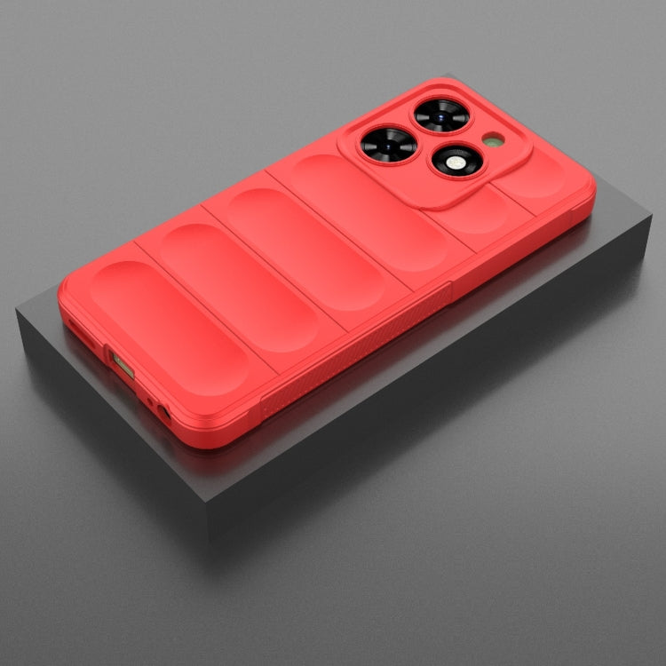 For Tecno Spark Go 2024 / 20C / Pop 8 Magic Shield TPU + Flannel Phone Case(Red) - Tecno Cases by PMC Jewellery | Online Shopping South Africa | PMC Jewellery | Buy Now Pay Later Mobicred