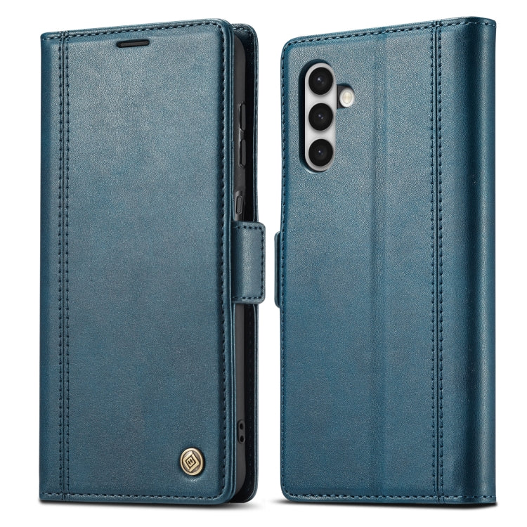 For Samsung Galaxy S24 LC.IMEEKE Skin-friendly Card Slots Leather Phone Case(Blue) - Galaxy S24 5G Cases by LC.IMEEKE | Online Shopping South Africa | PMC Jewellery | Buy Now Pay Later Mobicred