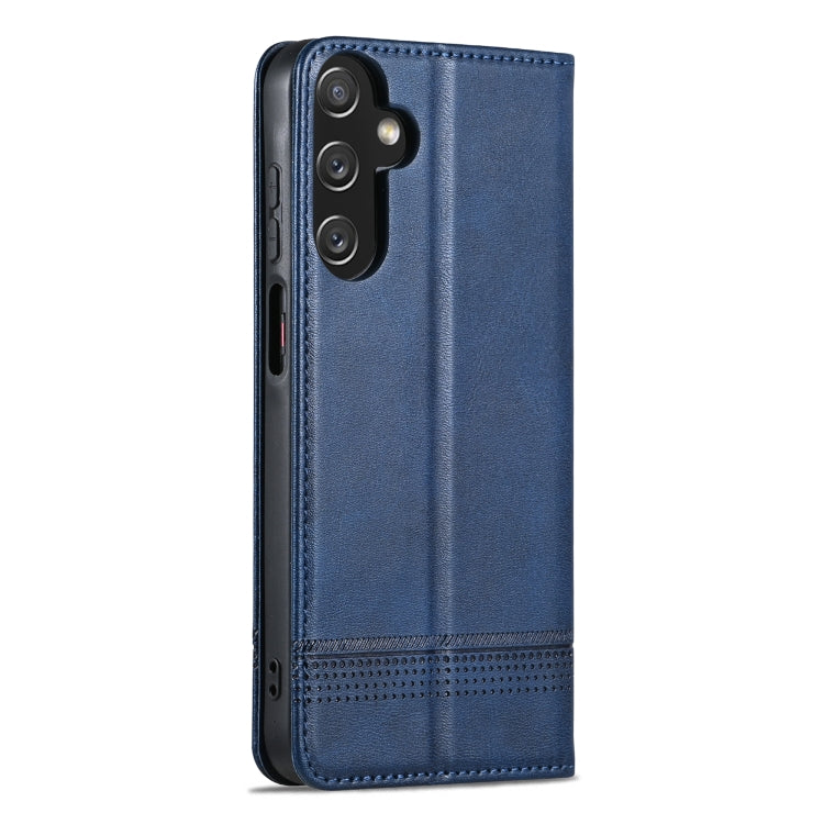 For Samsung Galaxy A25 5G AZNS Magnetic Calf Texture Flip Leather Phone Case(Dark Blue) - Galaxy Phone Cases by AZNS | Online Shopping South Africa | PMC Jewellery