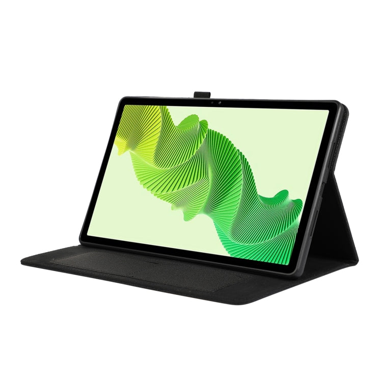 For Honor MagicPad 2 12.3 Fabric Texture Horizontal Flip Leather Tablet Case(Black) - Honor by PMC TechLife | Online Shopping South Africa | PMC TechLife | Buy Now Pay Later Mobicred