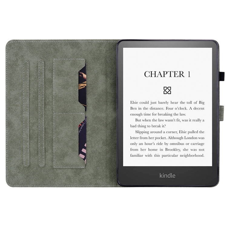 For Amazon Kindle Paperwhite 5  2023 2024 Tiger Pattern Flip Leather Tablet Case(Brown) - Amazon by PMC Jewellery | Online Shopping South Africa | PMC Jewellery | Buy Now Pay Later Mobicred