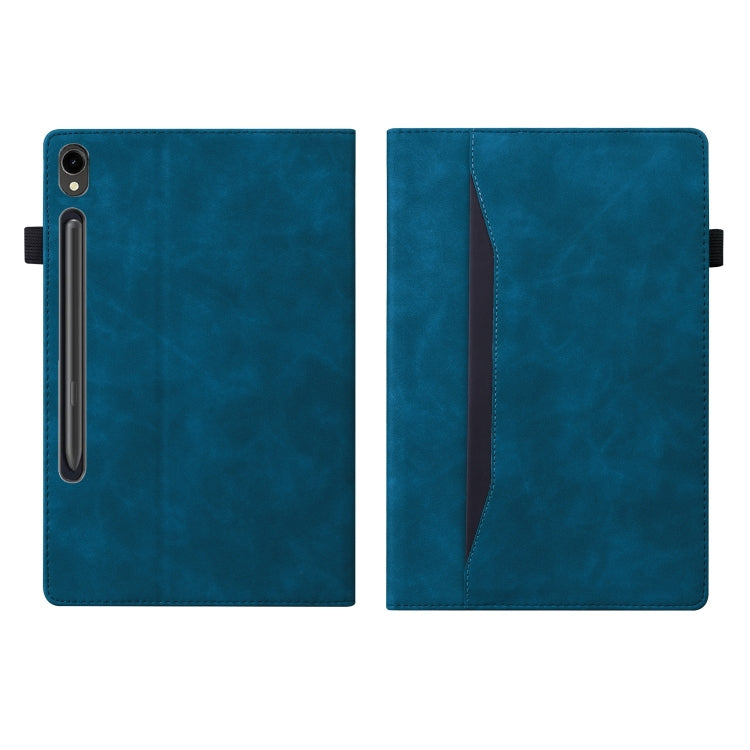 For Samsung Galaxy Tab S9+ /S8+ /S7+ Splicing Shockproof Smart Leather Tablet Case(Blue) - Galaxy Tab S9+ Cases by PMC Jewellery | Online Shopping South Africa | PMC Jewellery | Buy Now Pay Later Mobicred