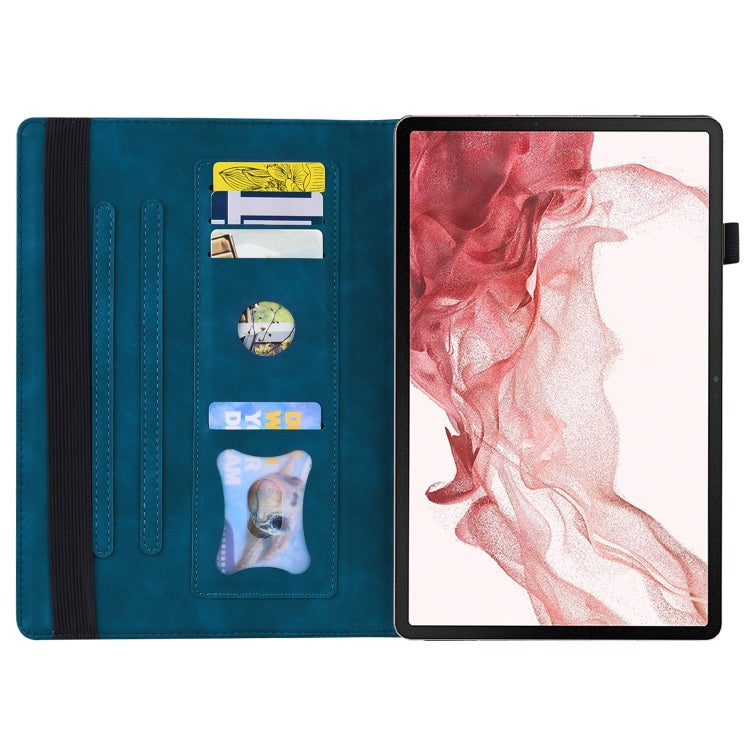 For Samsung Galaxy Tab S9+ /S8+ /S7+ Splicing Shockproof Smart Leather Tablet Case(Blue) - free shipping - PMC Jewellery - Order now!