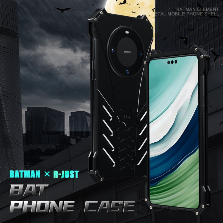 For Huawei Mate 60 R-JUST Batman Metal Mobile Phone Protective Case(Black) - Huawei Cases by R-JUST | Online Shopping South Africa | PMC Jewellery