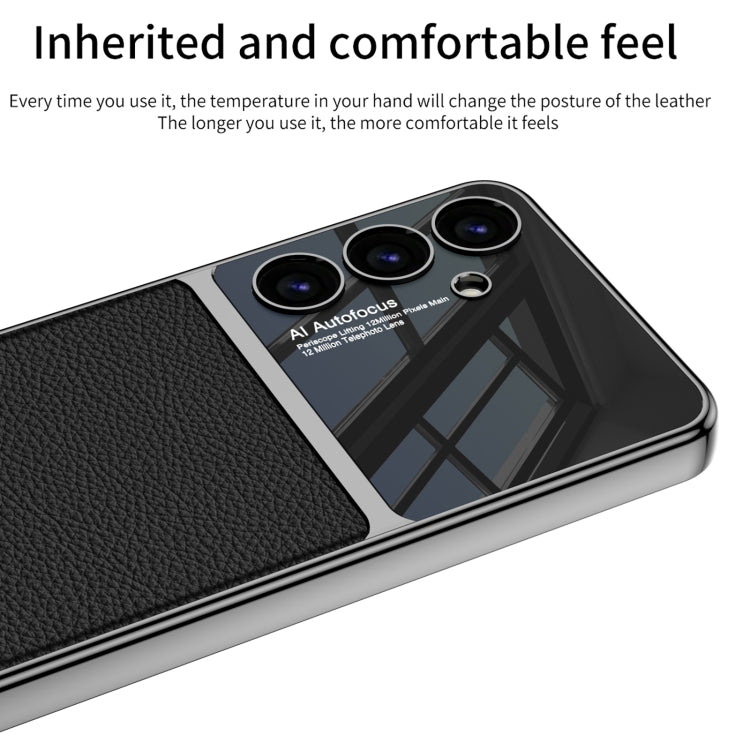 For Samsung Galaxy S24 5G GKK Plating TPU + Leather Full Coverage Phone Case(Black) - free shipping - PMC Jewellery - Order now!