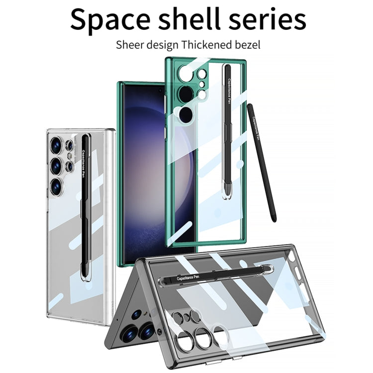 For Samsung Galaxy S24 Ultra 5G GKK Space Frame Transparent PC + TPU Phone Case with Pen(Transparent) - Galaxy S24 Ultra 5G Cases by GKK | Online Shopping South Africa | PMC Jewellery | Buy Now Pay Later Mobicred