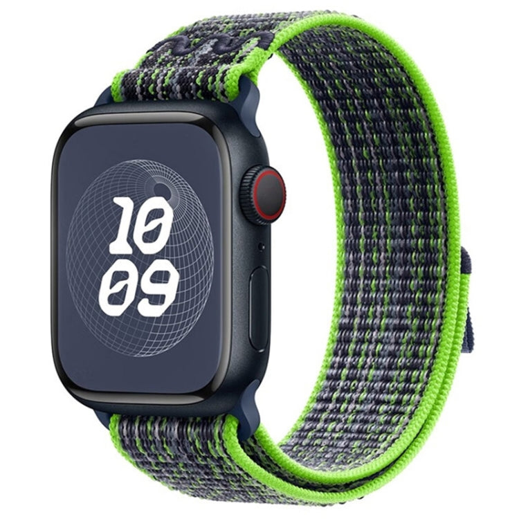 For Apple Watch SE 2022 40mm Loop Nylon Watch Band(Green Blue) - free shipping - PMC TechLife - Order now!