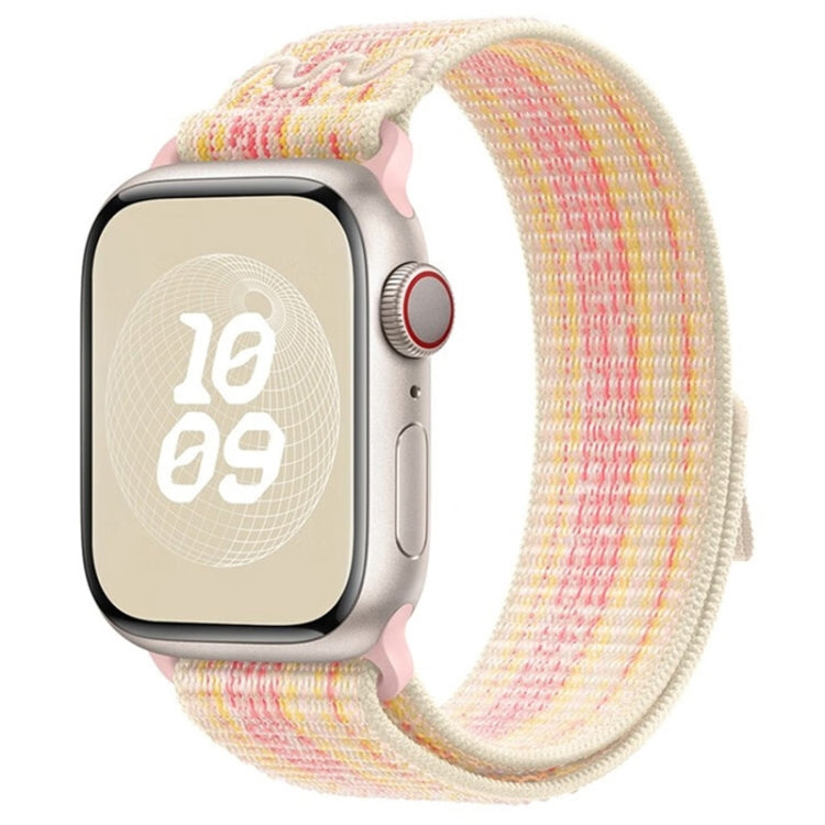 For Apple Watch Series 5 40mm Loop Nylon Watch Band(Starlight Yellow Pink) - free shipping - PMC TechLife - Order now!