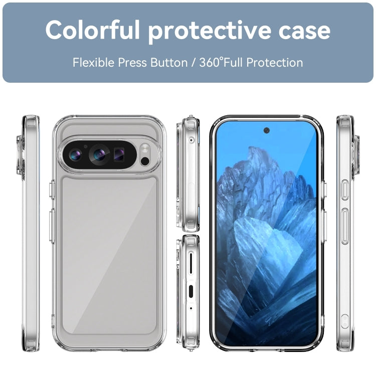 For Google Pixel 9 Colorful Series Acrylic Hybrid TPU Phone Case(Transparent) - Google Cases by PMC Jewellery | Online Shopping South Africa | PMC Jewellery | Buy Now Pay Later Mobicred