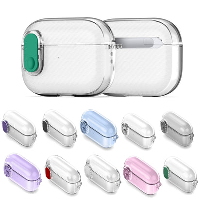 For AirPods Pro 2 DUX DUCIS PECK Series Split Transparent Carbon Fiber Earphone Case(Pink) - For AirPods Pro 2 by DUX DUCIS | Online Shopping South Africa | PMC Jewellery | Buy Now Pay Later Mobicred