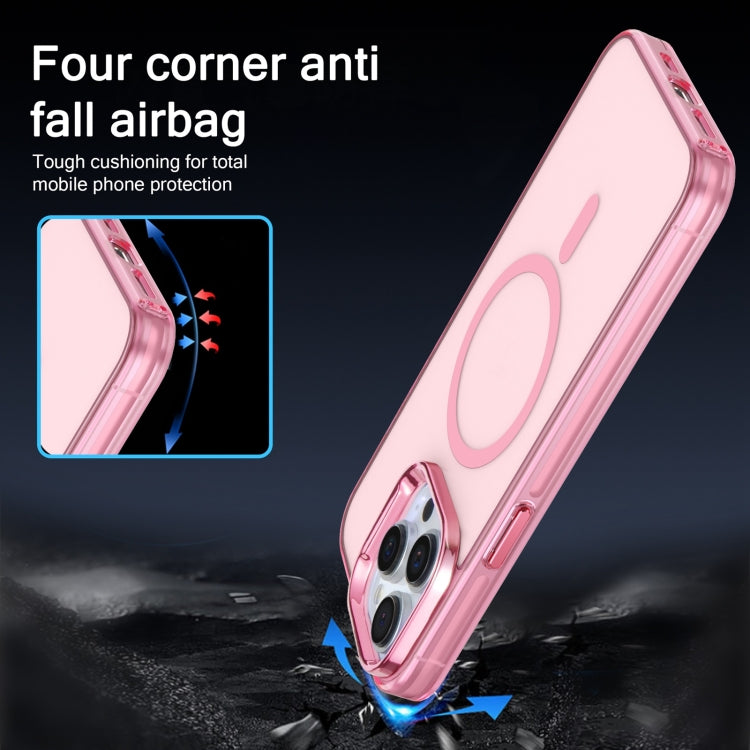 For iPhone 15 Pro Max Electroplated IMD Magsafe PC Hybrid TPU Phone Case(Pink) - iPhone 15 Pro Max Cases by PMC TechLife | Online Shopping South Africa | PMC TechLife