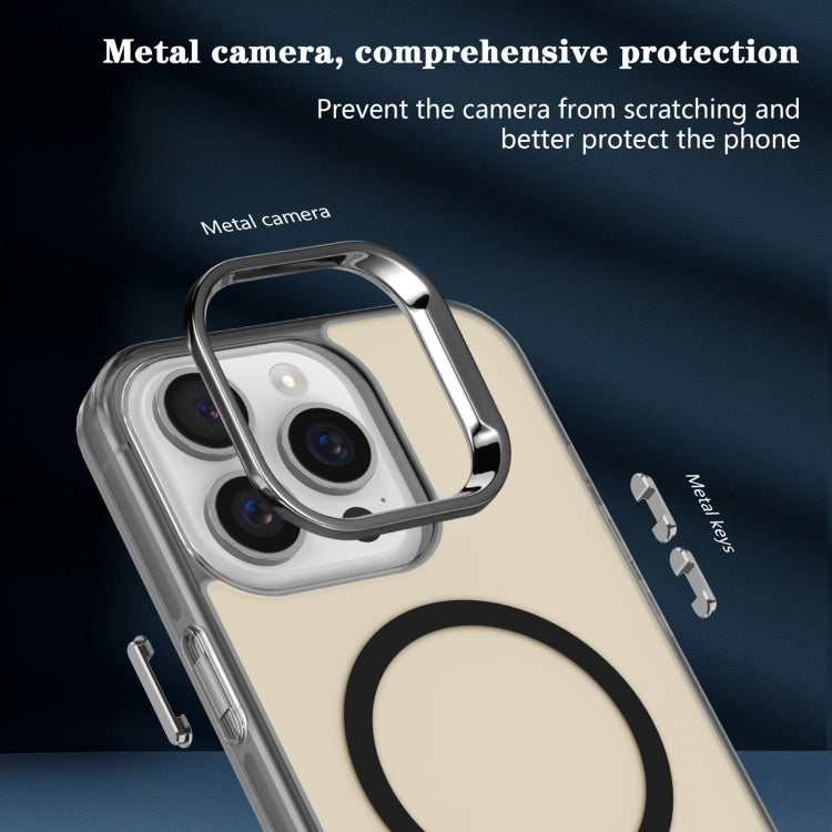 For iPhone 15 Electroplated IMD Magsafe PC Hybrid TPU Phone Case(Black) - iPhone 15 Cases by PMC TechLife | Online Shopping South Africa | PMC TechLife