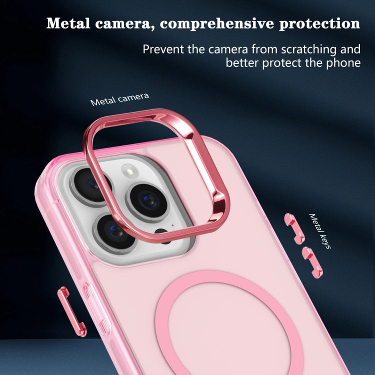 For iPhone 12 Pro Electroplated IMD Magsafe PC Hybrid TPU Phone Case(Pink) - iPhone 12 / 12 Pro Cases by PMC Jewellery | Online Shopping South Africa | PMC Jewellery