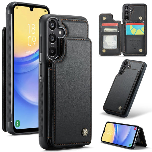 For Samsung Galaxy A15 CaseMe C22 Litchi Texture RFID Anti-theft Leather Phone Case(Black) - Galaxy Phone Cases by CaseMe | Online Shopping South Africa | PMC Jewellery | Buy Now Pay Later Mobicred