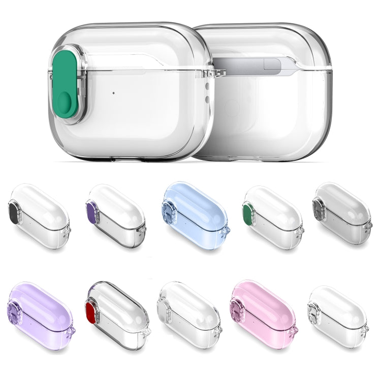 For AirPods Pro 2 DUX DUCIS PECL Series Split Transparent Earphone Case with Hook(Blue) - For AirPods Pro 2 by DUX DUCIS | Online Shopping South Africa | PMC Jewellery | Buy Now Pay Later Mobicred