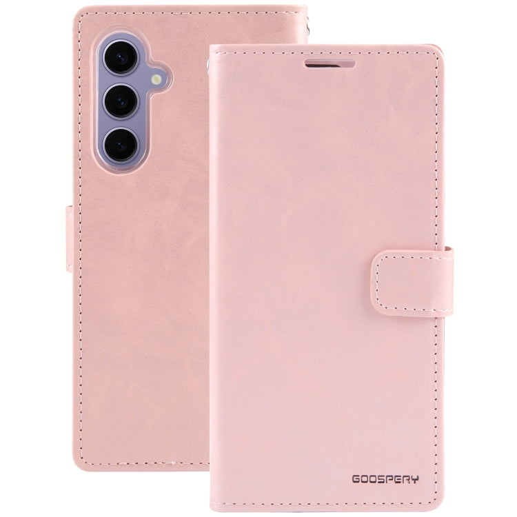 For Samsung Galaxy S24+ 5G GOOSPERY BLUE MOON Crazy Horse Texture Leather Phone Case(Rose Gold) - Galaxy S24+ 5G Cases by GOOSPERY | Online Shopping South Africa | PMC Jewellery | Buy Now Pay Later Mobicred