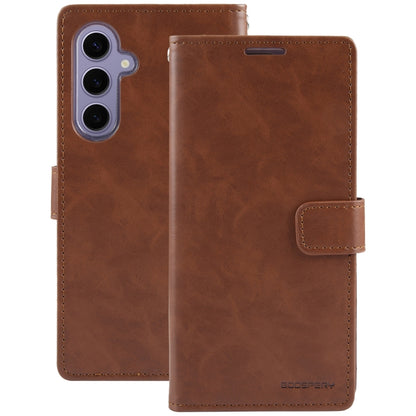 For Samsung Galaxy S24 5G GOOSPERY BLUE MOON Crazy Horse Texture Leather Phone Case(Brown) - Galaxy S24 5G Cases by GOOSPERY | Online Shopping South Africa | PMC Jewellery | Buy Now Pay Later Mobicred