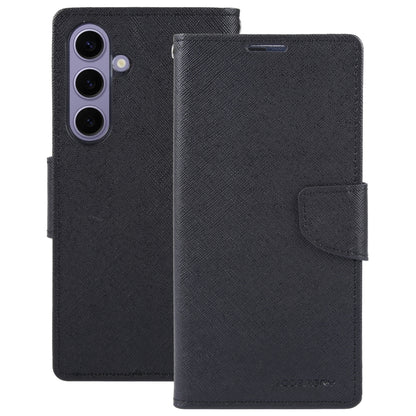 For Samsung Galaxy S24+ 5G GOOSPERY FANCY DIARY Cross Texture Leather Phone Case(Black) - Galaxy S24+ 5G Cases by GOOSPERY | Online Shopping South Africa | PMC Jewellery | Buy Now Pay Later Mobicred