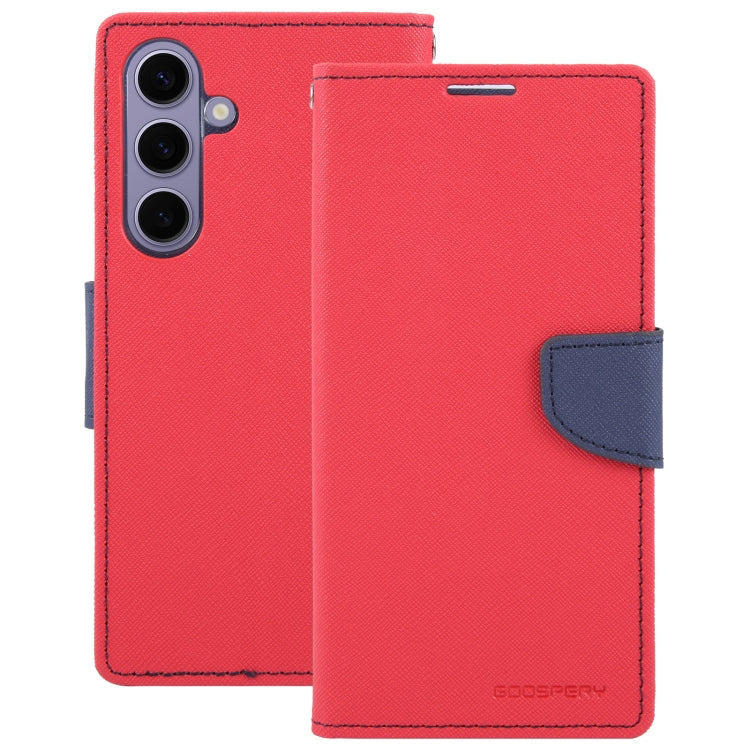 For Samsung Galaxy S24+ 5G GOOSPERY FANCY DIARY Cross Texture Leather Phone Case(Red) - Galaxy S24+ 5G Cases by GOOSPERY | Online Shopping South Africa | PMC Jewellery | Buy Now Pay Later Mobicred