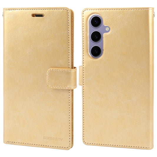 For Samsung Galaxy S24+ 5G GOOSPERY MANSOOR DIARY 9 Card Slots Leather Phone Case(Gold) - Galaxy S24+ 5G Cases by GOOSPERY | Online Shopping South Africa | PMC Jewellery | Buy Now Pay Later Mobicred