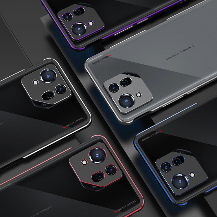 For ASUS ROG Phone 8 Lens Protector + Metal Frame Phone Case(Black) - ASUS Cases by PMC TechLife | Online Shopping South Africa | PMC TechLife | Buy Now Pay Later Mobicred