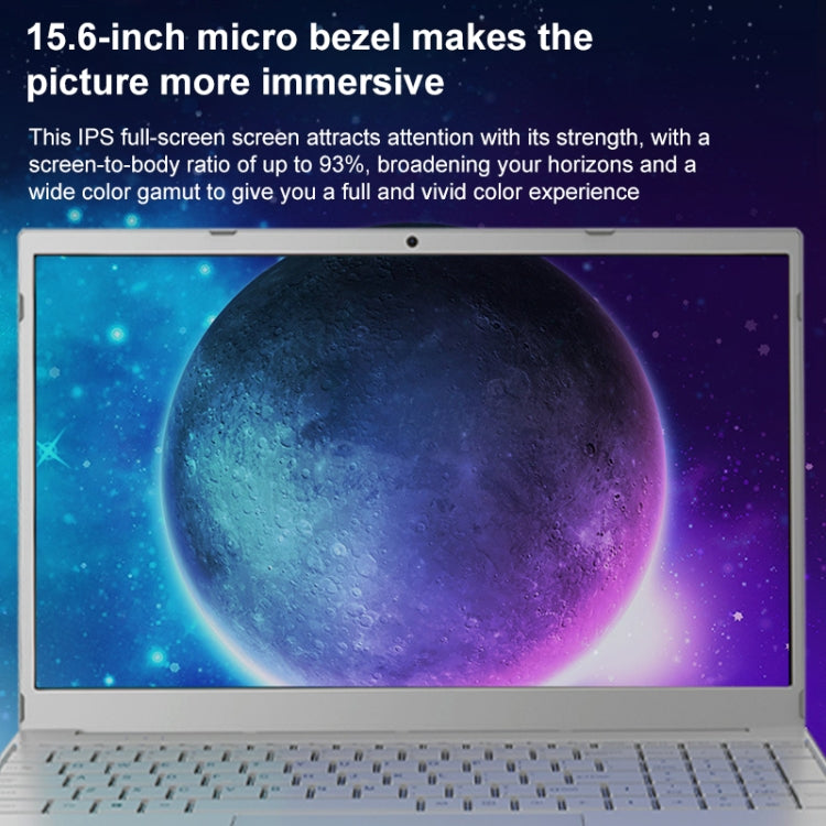 V8 15.6 inch Ultrathin Laptop, 16GB+2TB, Windows 10 Intel Jasper Lake N5095 Quad Core(Silver) - Others by PMC Jewellery | Online Shopping South Africa | PMC Jewellery