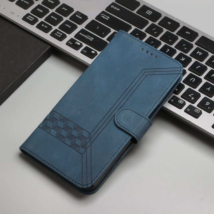 For Infinix Hot 40 Cubic Skin Feel Flip Leather Phone Case(Blue) - Infinix Cases by PMC TechLife | Online Shopping South Africa | PMC TechLife | Buy Now Pay Later Mobicred