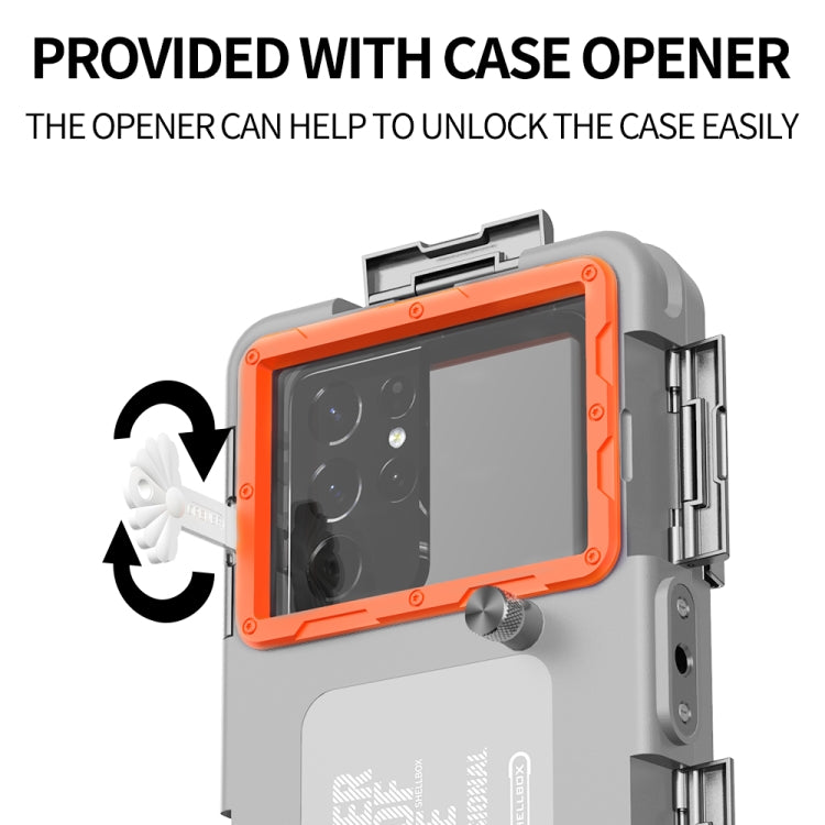 Diving Shell Gen2 Upgrade IP68 Waterproof Phone Case(Grey Orange) - free shipping - PMC TechLife - Order now!