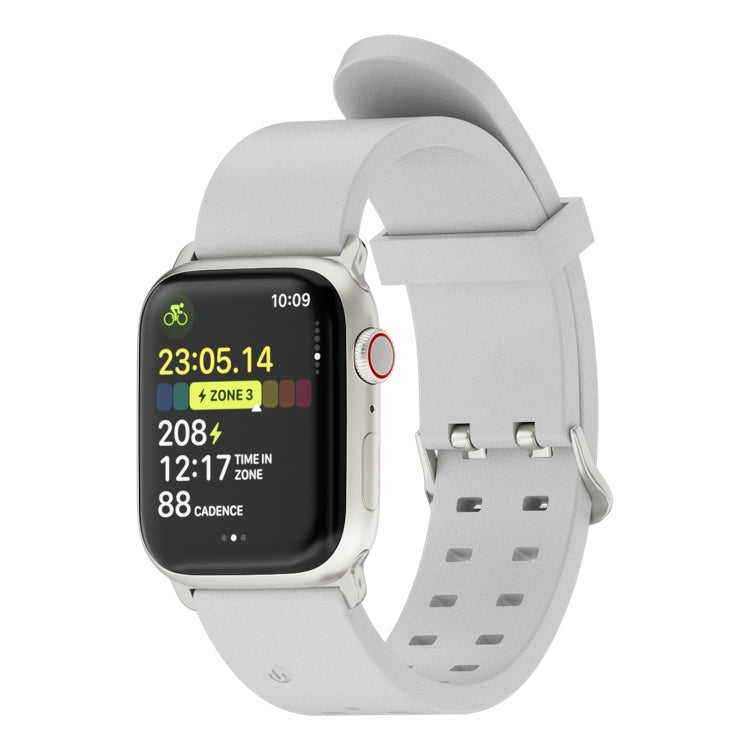 For Apple Watch Series 3 42mm Luminous Colorful Light Silicone Watch Band(Light Grey) - Watch Bands by PMC TechLife | Online Shopping South Africa | PMC TechLife