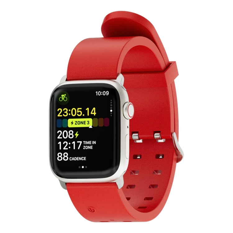 For Apple Watch Series 3 42mm Luminous Colorful Light Silicone Watch Band(Red) - Watch Bands by PMC Jewellery | Online Shopping South Africa | PMC Jewellery