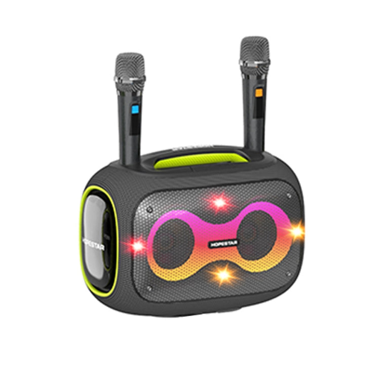 HOPESTAR Party Box 120W Karaoke Bluetooth Speaker with 2 Microphones(Grey) - free shipping - PMC Jewellery - Order now!