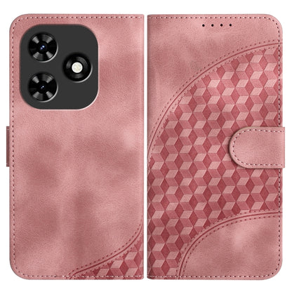 For Tecno Spark Go 2024 YX0060 Elephant Head Embossed Phone Leather Case with Lanyard(Pink) - Tecno Cases by PMC Jewellery | Online Shopping South Africa | PMC Jewellery | Buy Now Pay Later Mobicred