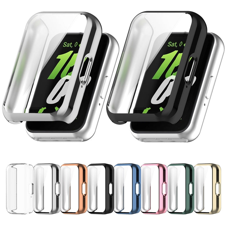 For Samsung Galaxy Fit 3 Full Coverage TPU Electroplated Watch Protective Case(Silver) - Watch Cases by PMC TechLife | Online Shopping South Africa | PMC TechLife