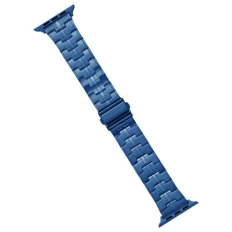 For Apple Watch Series 2 38mm Stainless Steel Watch Band(Blue) - Watch Bands by PMC TechLife | Online Shopping South Africa | PMC TechLife