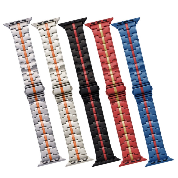 For Apple Watch 42mm Stainless Steel Watch Band(Blue) - free shipping - PMC TechLife - Order now!