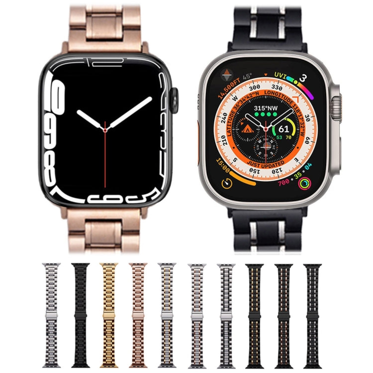 For Apple Watch SE 40mm Five-Beads Stainless Steel Watch Band(Black) - free shipping - PMC TechLife - Order now!