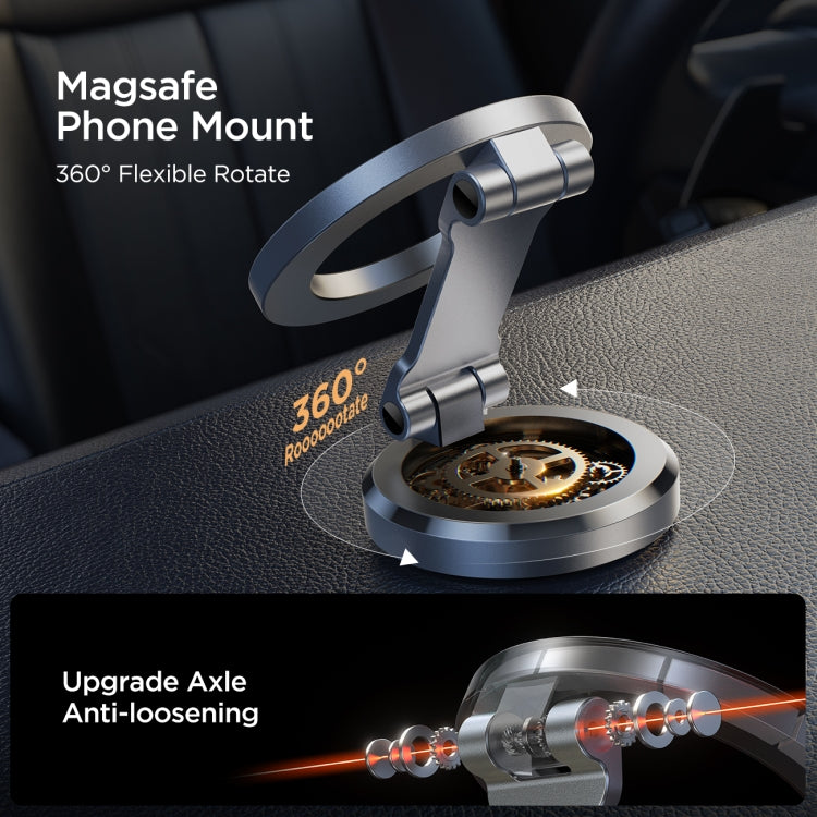 JOYROOM JR-ZS403 Metal Foldable Magnetic Car Phone Mount(Metal Grey) - Car Holders by JOYROOM | Online Shopping South Africa | PMC Jewellery | Buy Now Pay Later Mobicred