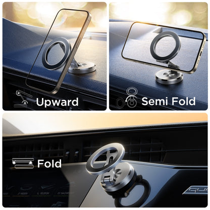 JOYROOM JR-ZS403 Metal Foldable Magnetic Car Phone Mount(Metal Grey) - Car Holders by JOYROOM | Online Shopping South Africa | PMC Jewellery | Buy Now Pay Later Mobicred