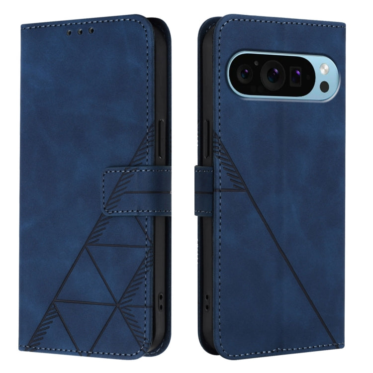 For Google Pixel 9 Pro XL Crossbody 3D Embossed Flip Leather Phone Case(Blue) - Google Cases by PMC Jewellery | Online Shopping South Africa | PMC Jewellery | Buy Now Pay Later Mobicred