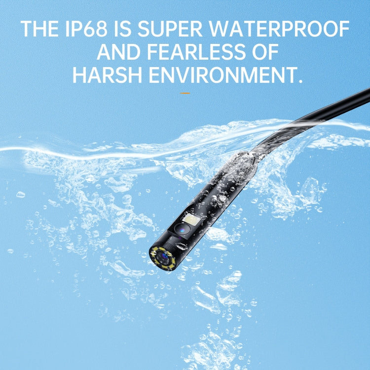 AN112 8mm Double Lenses HD Industry Endoscope Type-C + Micro USB + 8 Pin Connection, Length:1m Hard Tube -  by PMC TechLife | Online Shopping South Africa | PMC TechLife | Buy Now Pay Later Mobicred