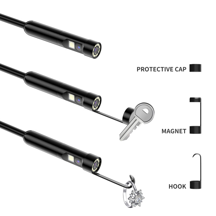 AN112 8mm Double Lenses HD Industry Endoscope Type-C + Micro USB + 8 Pin Connection, Length:5m Hard Tube -  by PMC TechLife | Online Shopping South Africa | PMC TechLife | Buy Now Pay Later Mobicred