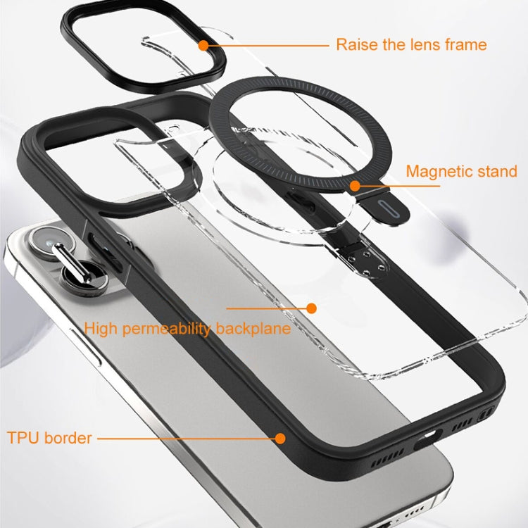 For iPhone 13 Shield Armor MagSafe Holder Phone Case(Grey) - iPhone 13 Cases by PMC TechLife | Online Shopping South Africa | PMC TechLife