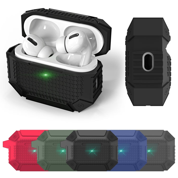 For AirPods Pro Wireless Earphones Shockproof Armor Silicone Protective Case(Grey) - For AirPods Pro by PMC Jewellery | Online Shopping South Africa | PMC Jewellery | Buy Now Pay Later Mobicred