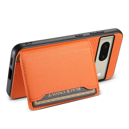 For Google Pixel 8 Calf Texture Card Bag Design Full Coverage Phone Case(Orange) - Google Cases by PMC Jewellery | Online Shopping South Africa | PMC Jewellery | Buy Now Pay Later Mobicred