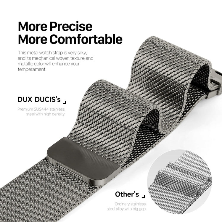 For Apple Watch Series 9 45mm DUX DUCIS Milanese Pro Series Stainless Steel Watch Band(Graphite) - Watch Bands by DUX DUCIS | Online Shopping South Africa | PMC Jewellery