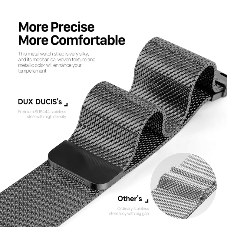 For Apple Watch Series 8 41mm DUX DUCIS Milanese Pro Series Stainless Steel Watch Band(Black) - Watch Bands by DUX DUCIS | Online Shopping South Africa | PMC Jewellery