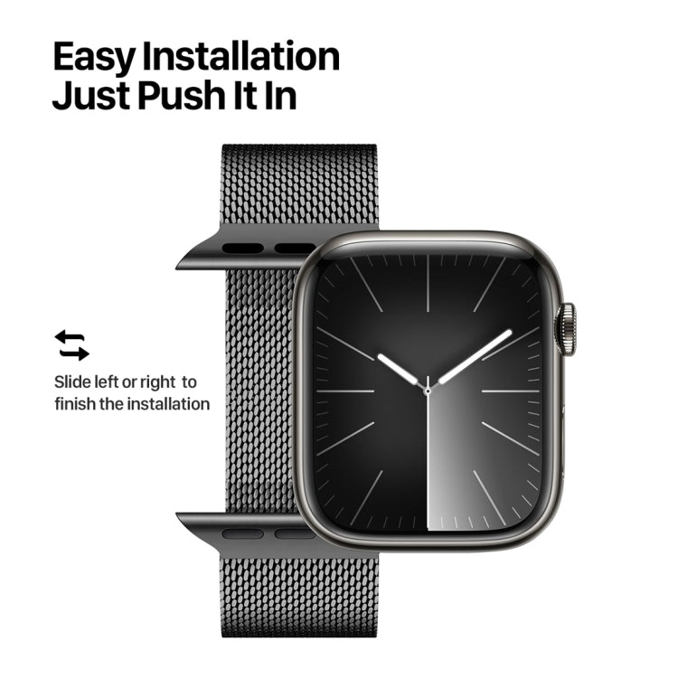 For Apple Watch Series 7 45mm DUX DUCIS Milanese Pro Series Stainless Steel Watch Band(Black) - Watch Bands by DUX DUCIS | Online Shopping South Africa | PMC Jewellery