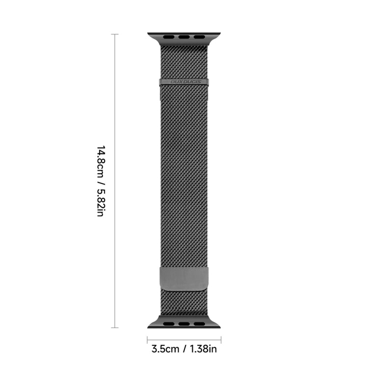 For Apple Watch Series 6 44mm DUX DUCIS Milanese Pro Series Stainless Steel Watch Band(Black) - Watch Bands by DUX DUCIS | Online Shopping South Africa | PMC Jewellery