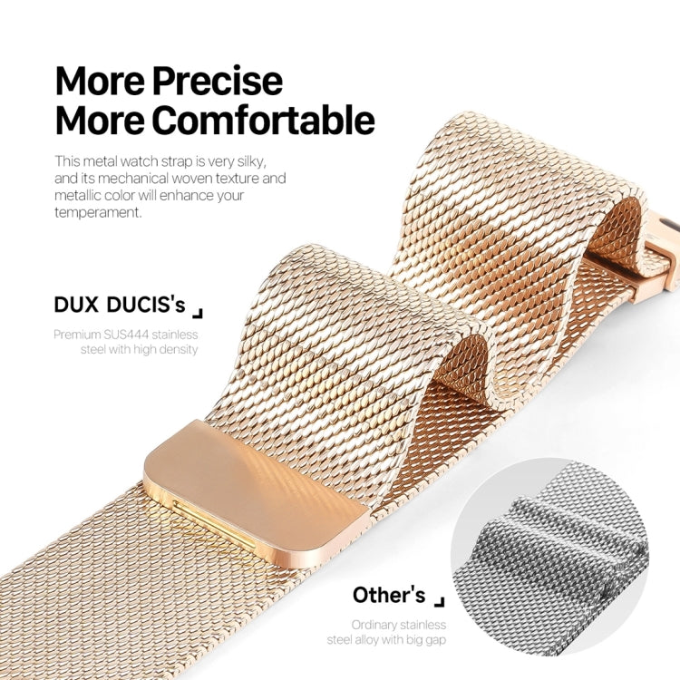 For Apple Watch Series 3 38mm DUX DUCIS Milanese Pro Series Stainless Steel Watch Band(Gold) - Watch Bands by DUX DUCIS | Online Shopping South Africa | PMC Jewellery